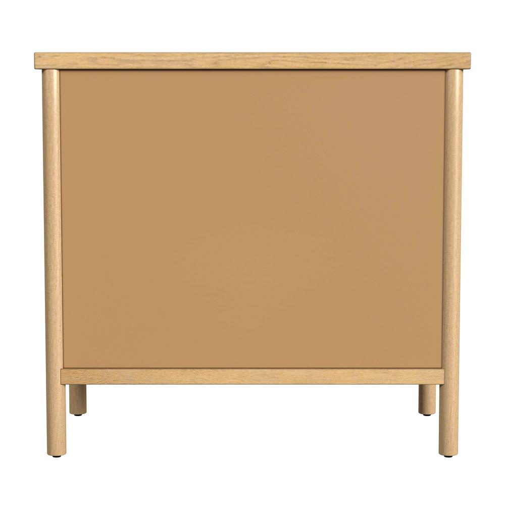 Lennon 3 Drawer Rounded Leg Dresser, Light Brown