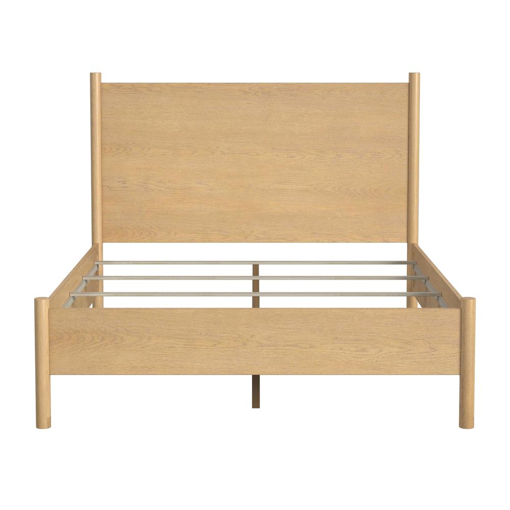 Lennon Rounded Leg  Platform Queen Bed, Light Brown