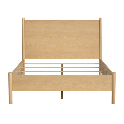Lennon Rounded Leg  Platform Queen Bed, Light Brown