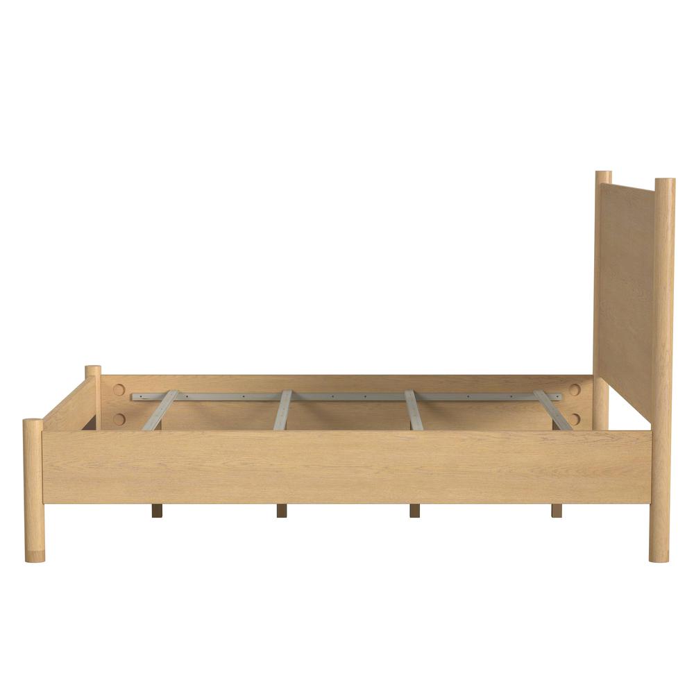 Lennon Rounded Leg  Platform Queen Bed, Light Brown