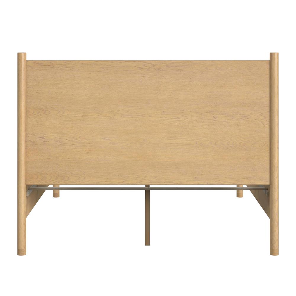 Lennon Rounded Leg  Platform Queen Bed, Light Brown