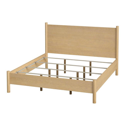 Lennon Rounded Leg  Platform King Bed, Light Brown
