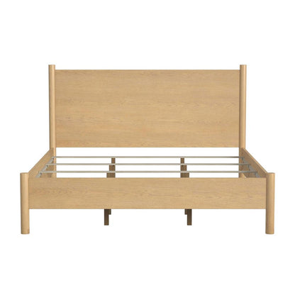 Lennon Rounded Leg  Platform King Bed, Light Brown