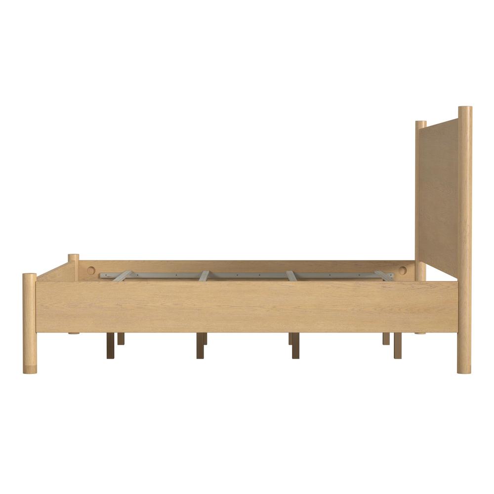 Lennon Rounded Leg  Platform King Bed, Light Brown