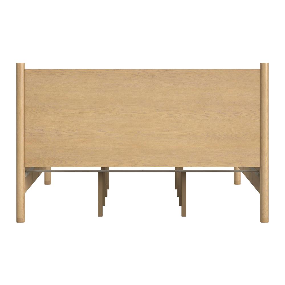 Lennon Rounded Leg  Platform King Bed, Light Brown