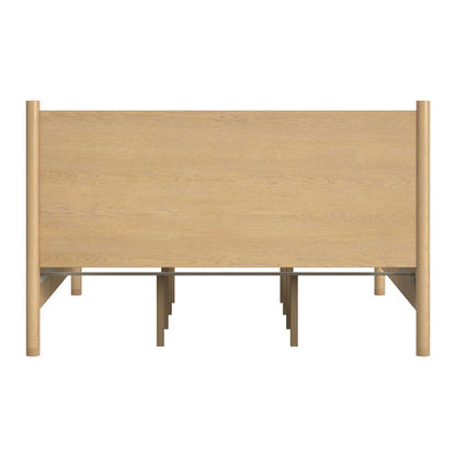 Lennon Rounded Leg  Platform King Bed, Light Brown