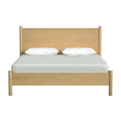 Lennon Rounded Leg  Platform King Bed, Light Brown