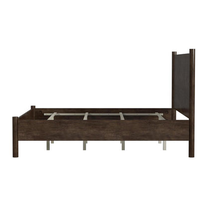 Lennon Rounded Leg  Platform King Bed, Medium Brown