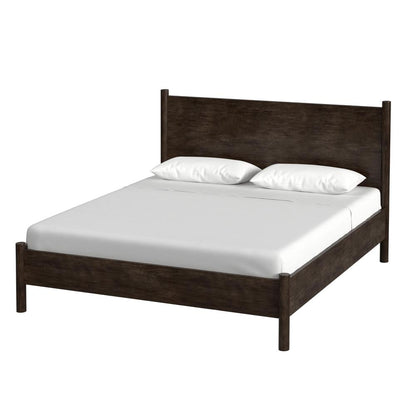 Lennon Rounded Leg  Platform King Bed, Medium Brown