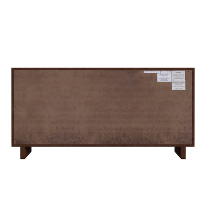 Halmstad 62 in. W Wood Panel 6 Drawer Dresser, Brown