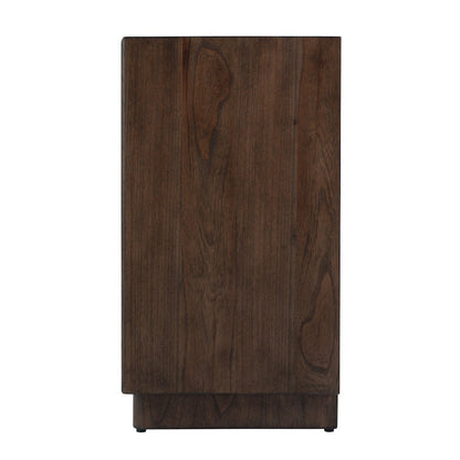 Halmstad 22 in. W Rectangular Wood Panel 3 Drawer Narrow Nightstand, Brown