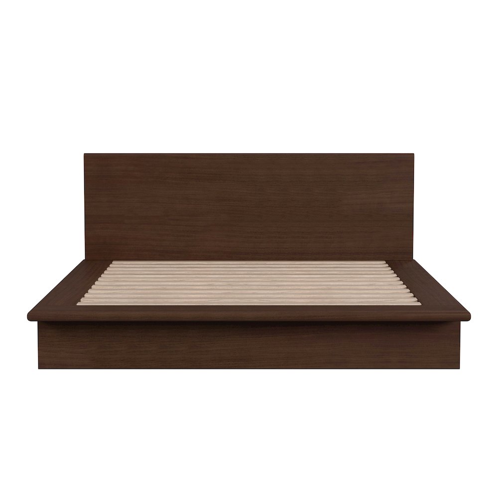 Halmstad Wood Platform King Bed, Brown