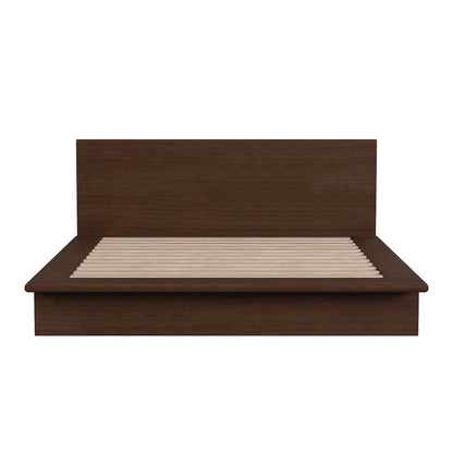 Halmstad Wood Platform King Bed, Brown