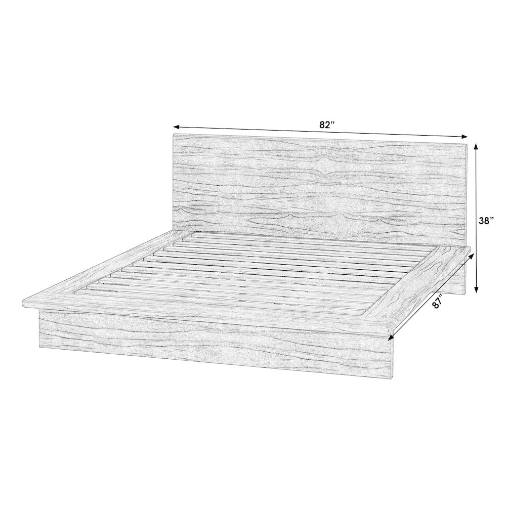 Halmstad Wood Platform King Bed, Brown