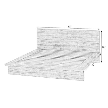 Halmstad Wood Platform King Bed, Brown