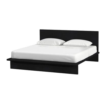 Halmstad Wood Platform King Bed, Black