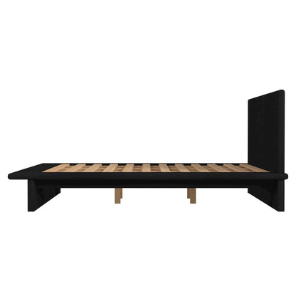 Halmstad Wood Platform King Bed, Black