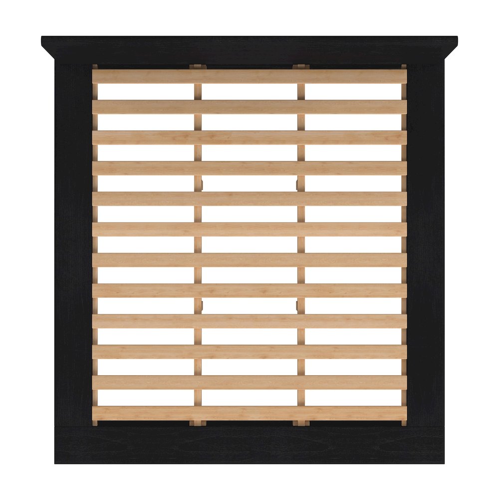 Halmstad Wood Platform King Bed, Black