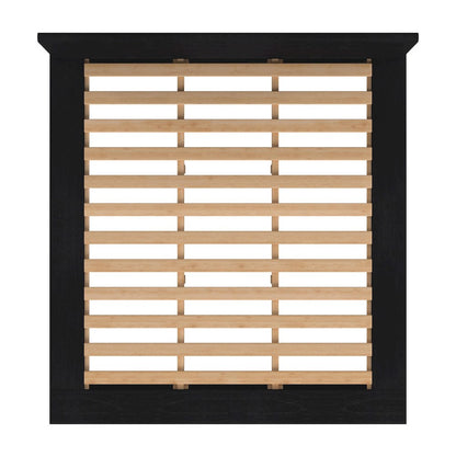 Halmstad Wood Platform King Bed, Black