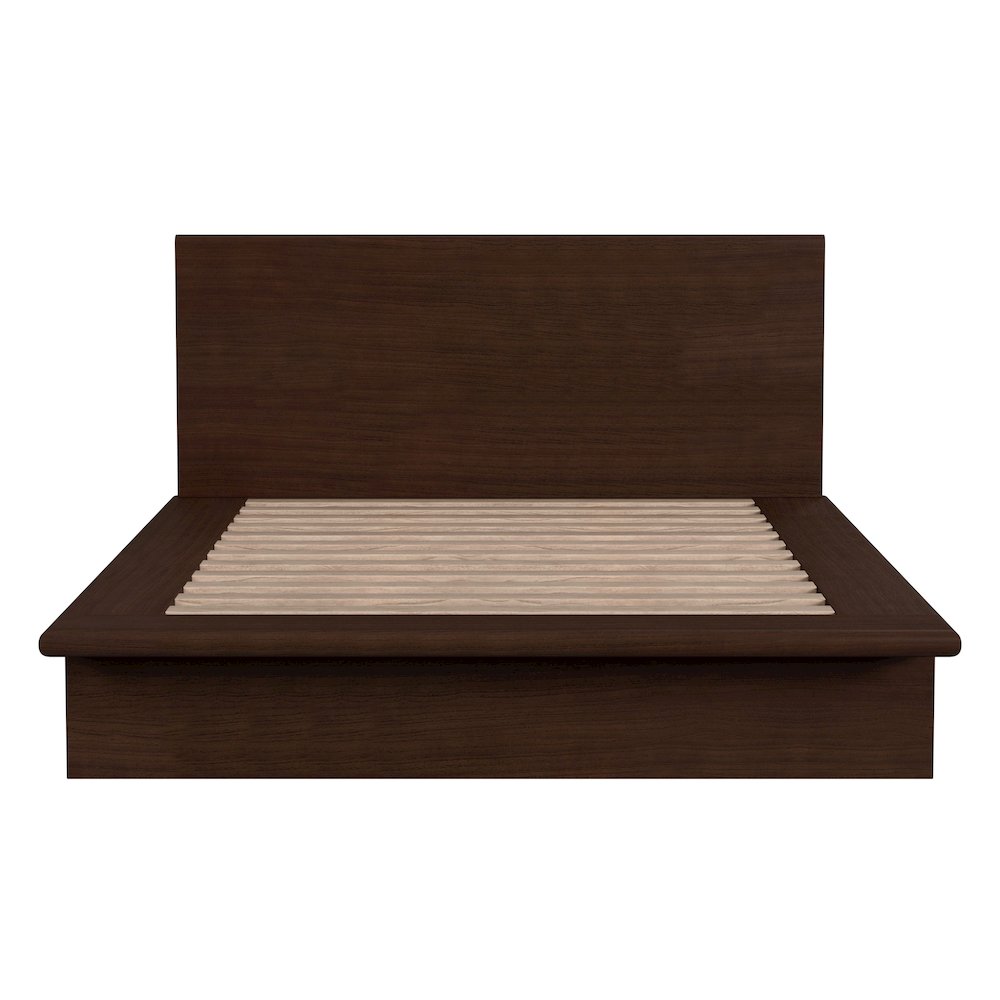 Halmstad Wood Platform Queen Bed, Brown