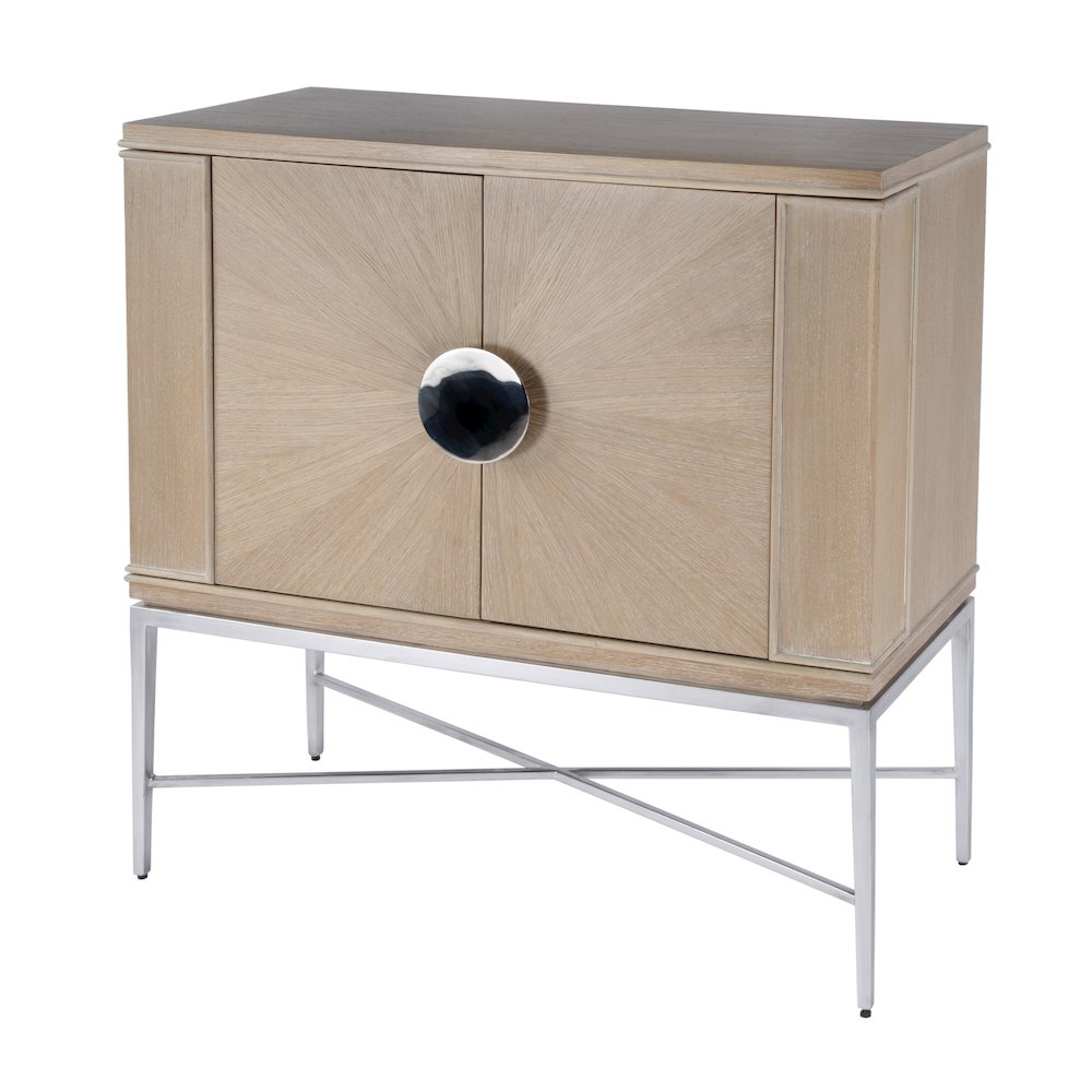 Joanie 2- Door Wine Cabinet, Tan/Beige