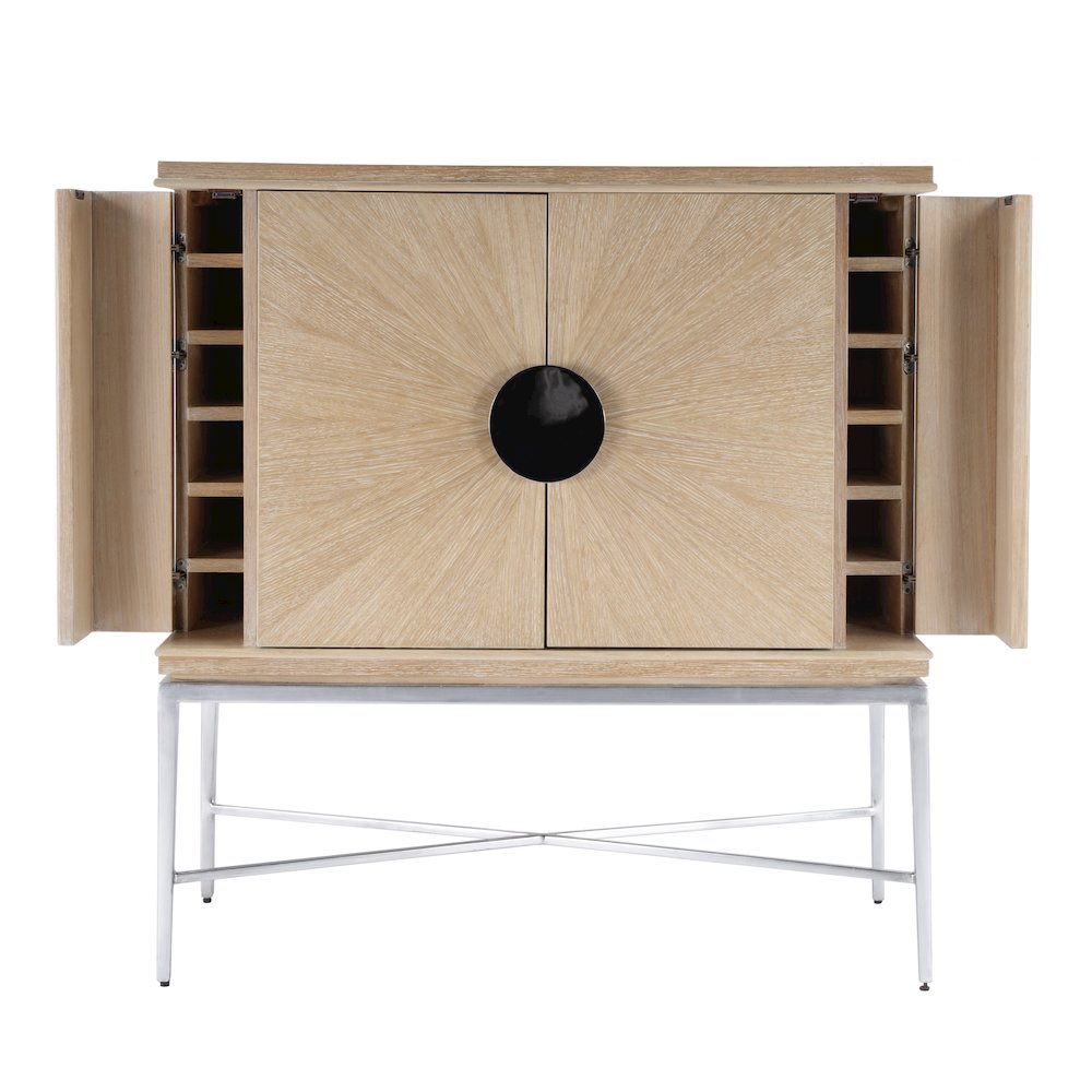 Joanie 2- Door Wine Cabinet, Tan/Beige