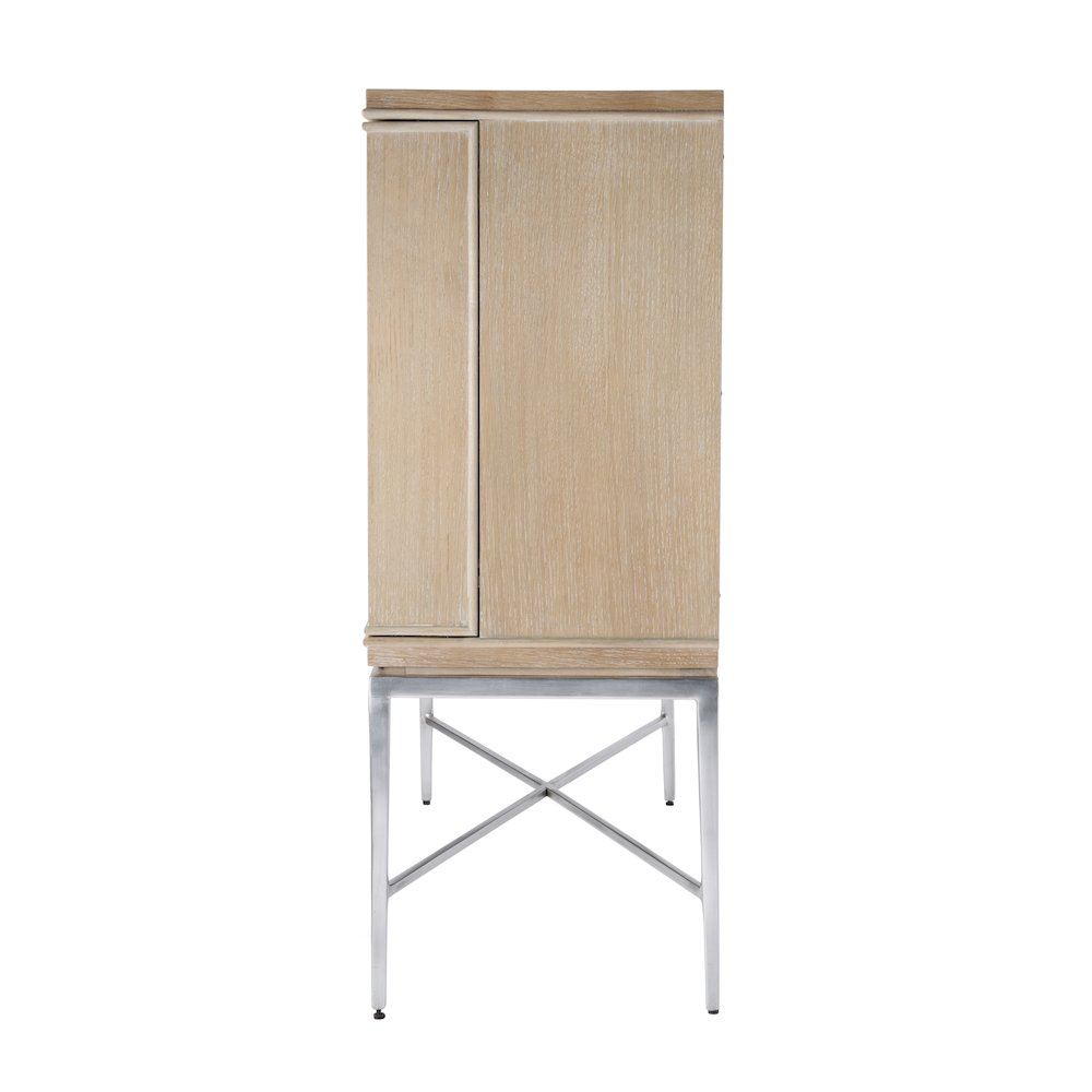 Joanie 2- Door Wine Cabinet, Tan/Beige