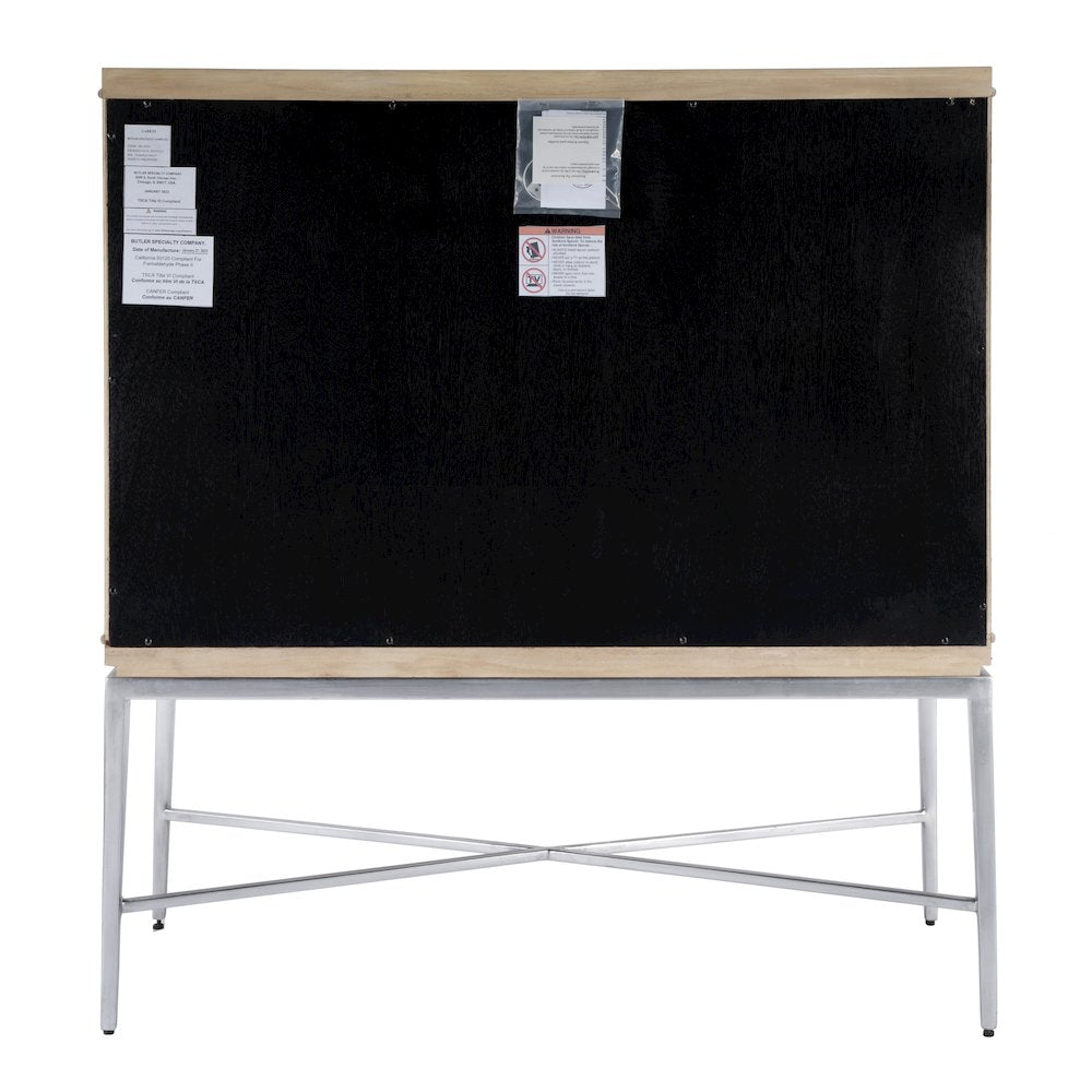 Joanie 2- Door Wine Cabinet, Tan/Beige