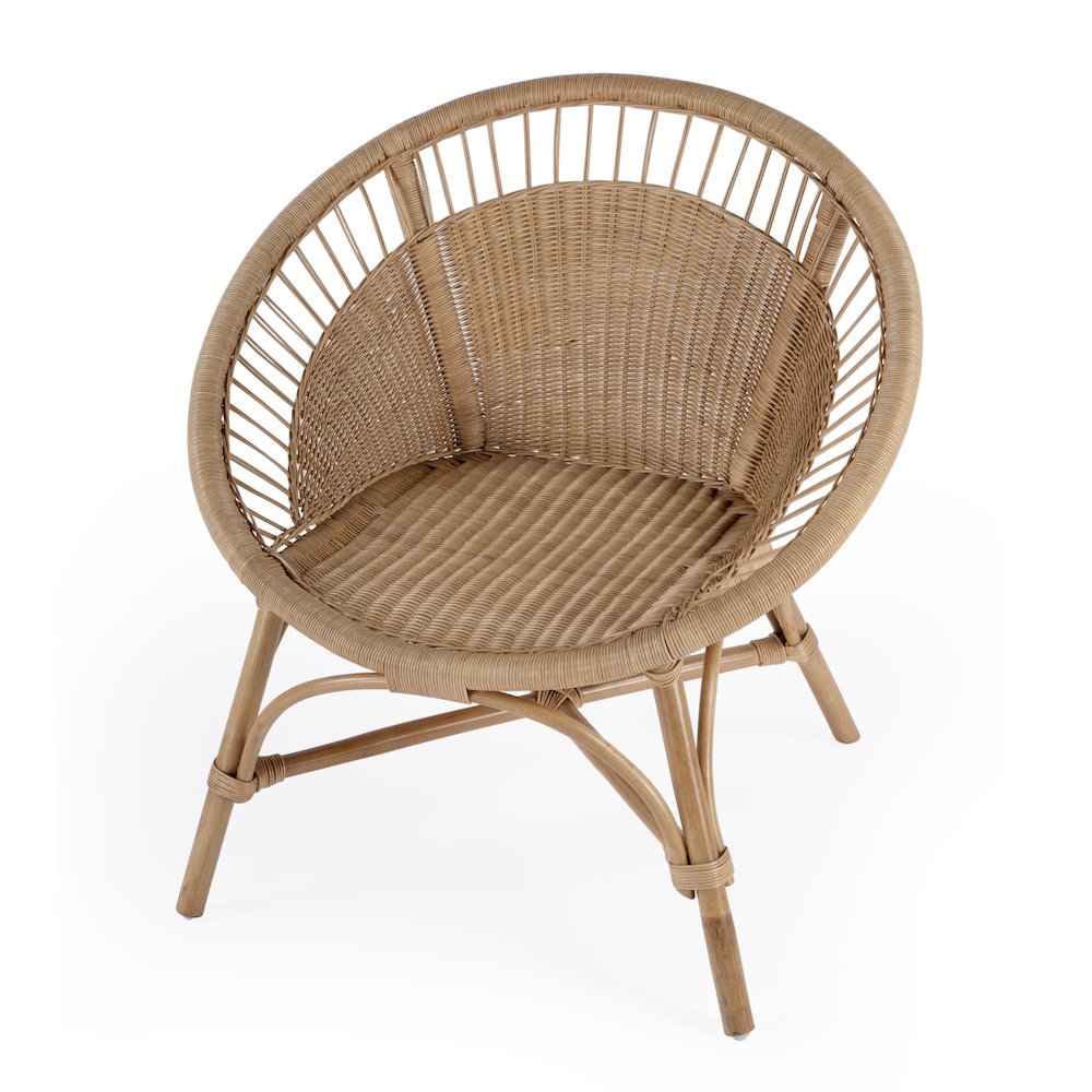 Savannah  Woven Rattan Accent Chair, Natural
