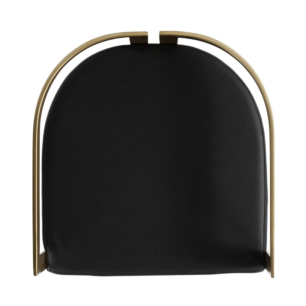 Clarence Faux Leather 28" Barstool, Black