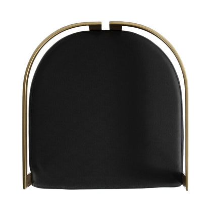 Clarence Faux Leather 28" Barstool, Black