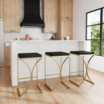 Natalya 31" Bar Stool, Black