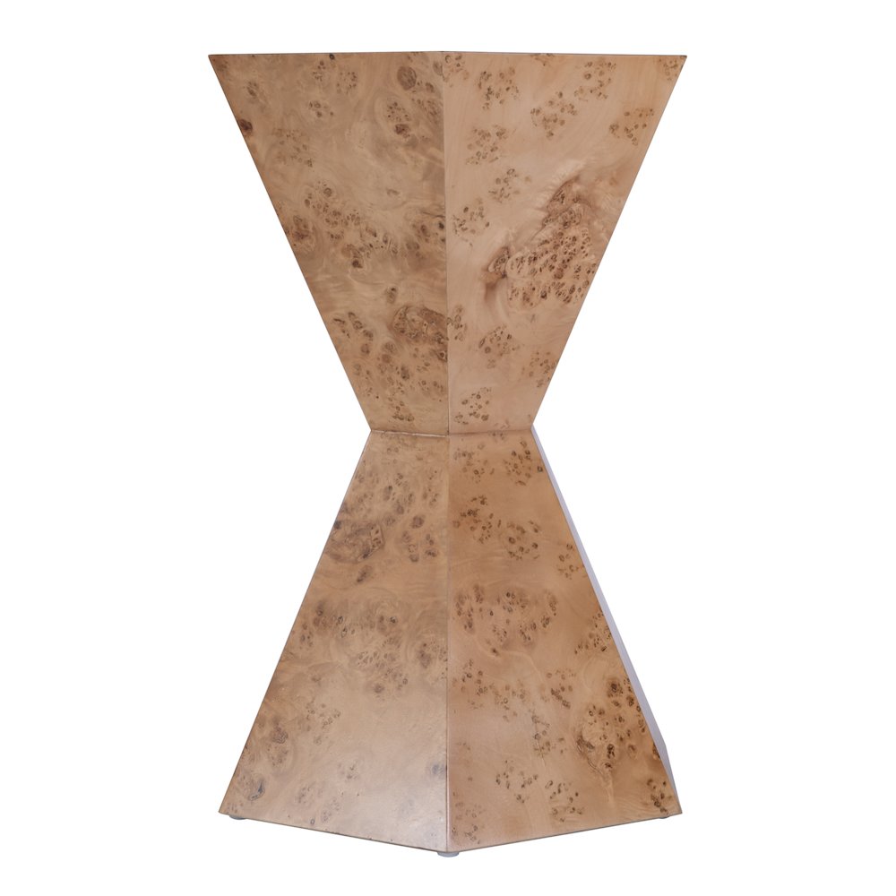 Billie Burl Hexagon Side Table, Brown