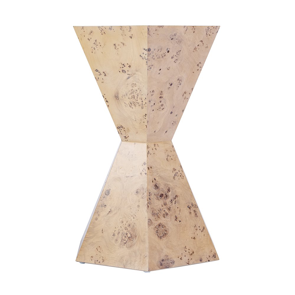Billie Burl Hexagon Side Table, Light Brown