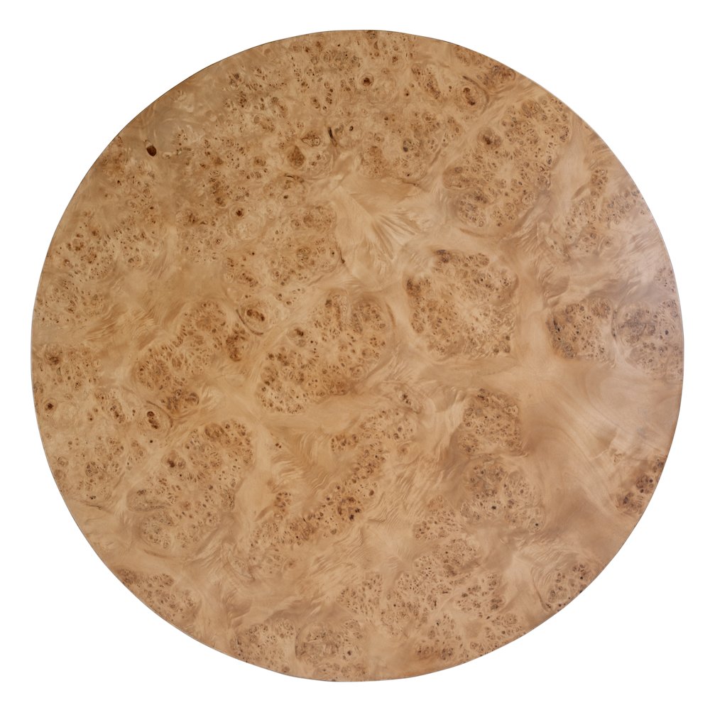 Billie Round Burl Coffee Table, Brown