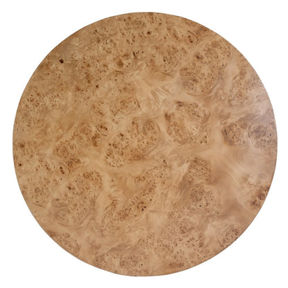 Billie Round Burl Coffee Table, Brown