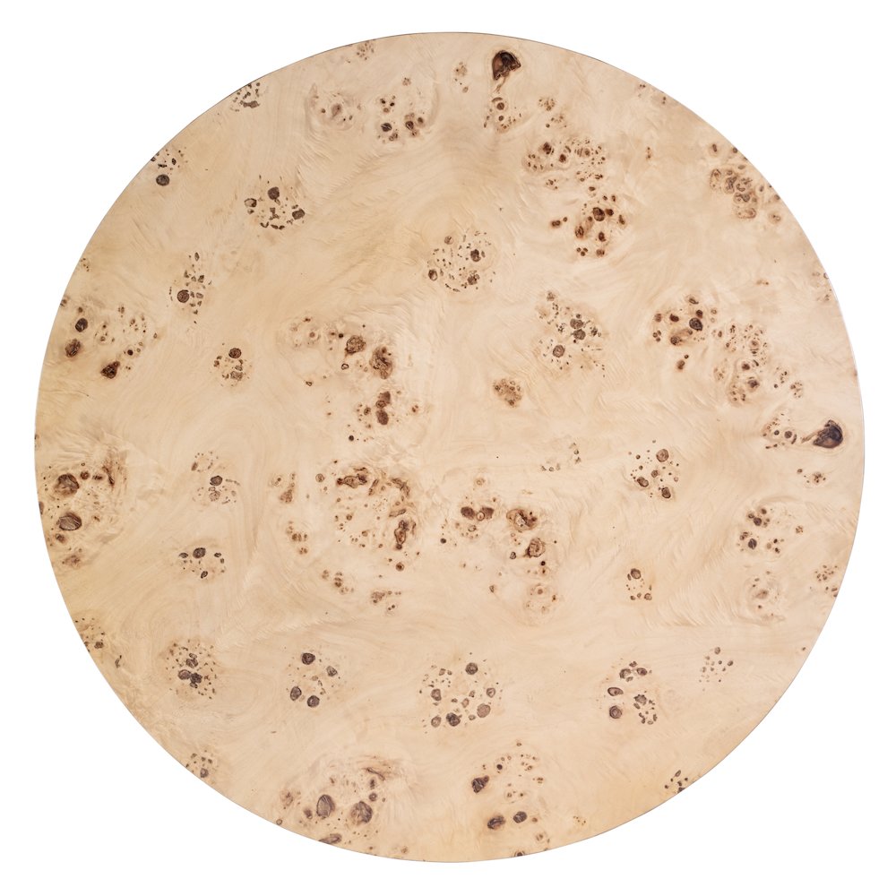 Billie Round Burl Coffee Table, Brown