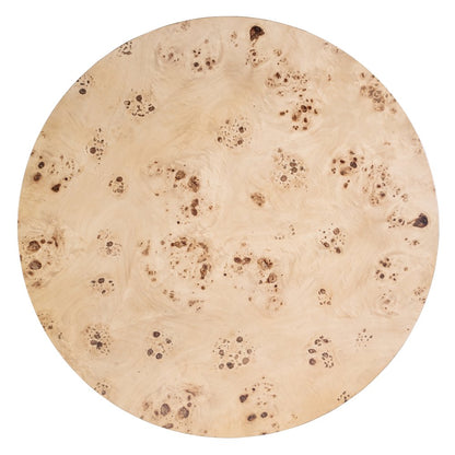 Billie Round Burl Coffee Table, Brown