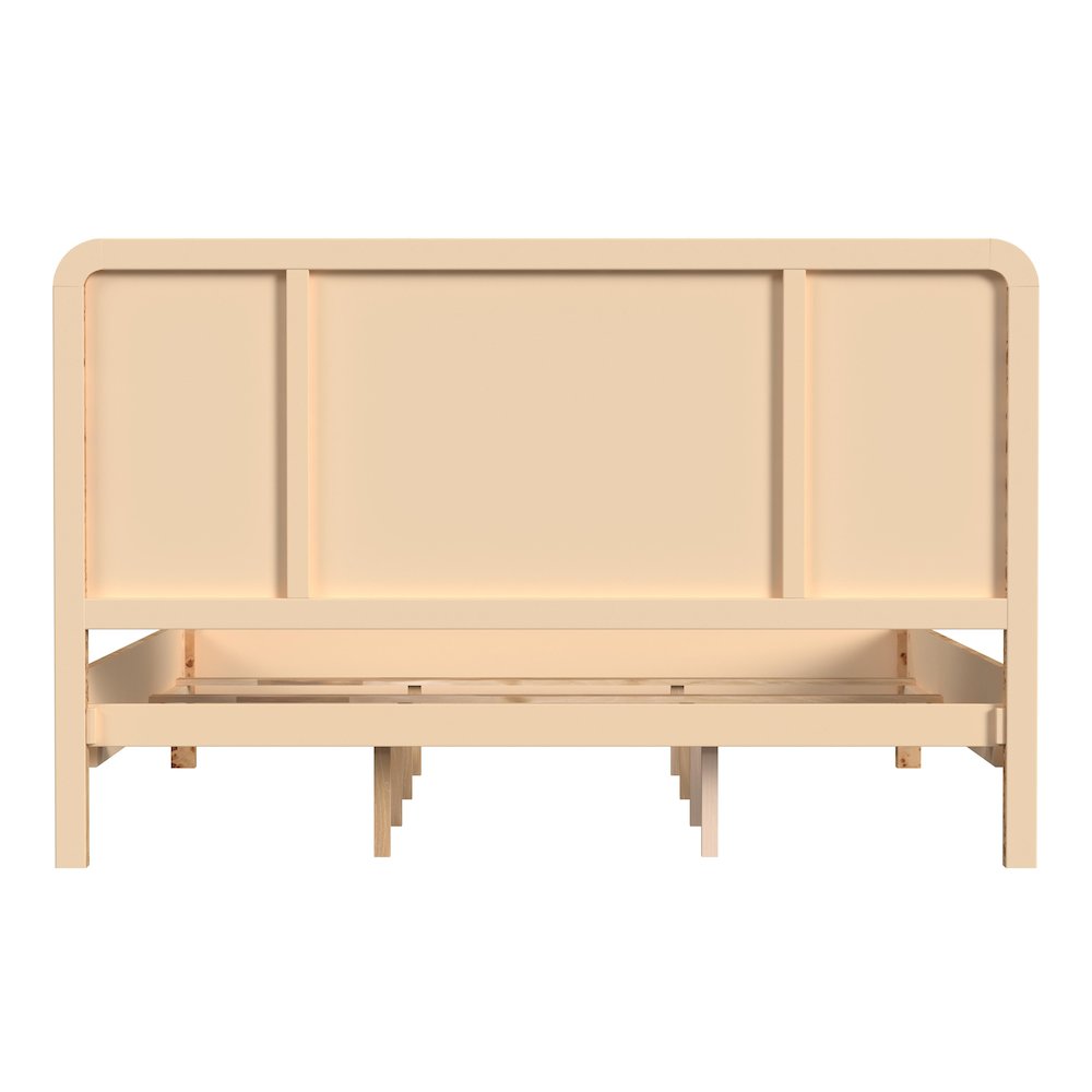 Cora King Burl Panel Bed, Brown