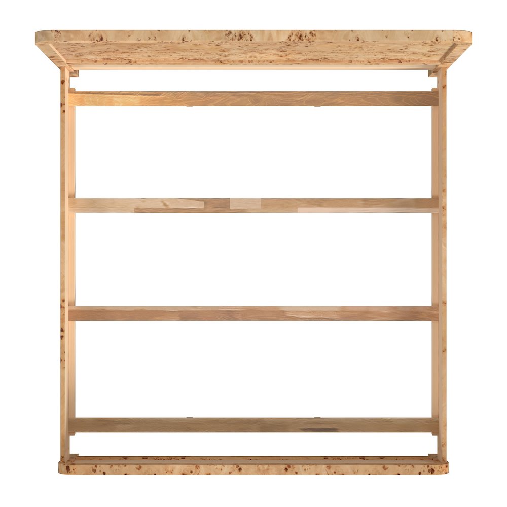 Cora King Burl Panel Bed, Brown