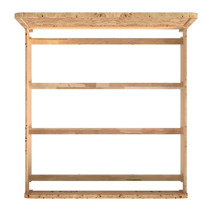 Cora King Burl Panel Bed, Brown