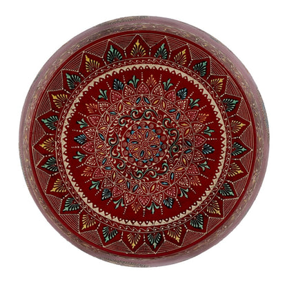 Imani 17" W Round Iron Drum Side Table, Red