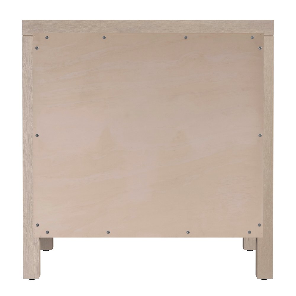Nora 25 in. W Rectangular Wood 3 Drawer Nightstand, Taupe