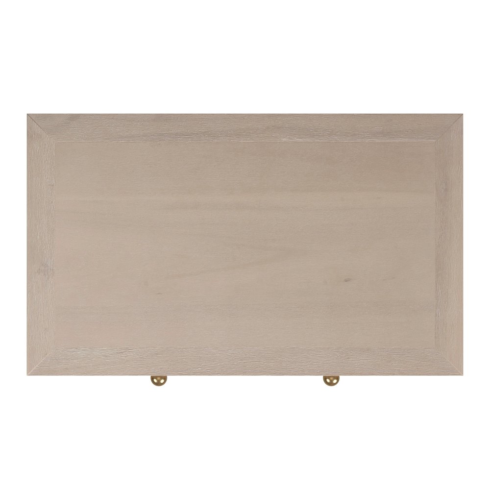 Nora 25 in. W Rectangular Wood 3 Drawer Nightstand, Taupe