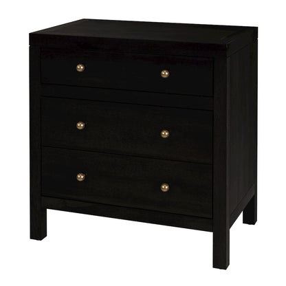Nora 25 in. W Rectangular Wood 3 Drawer Nightstand, Coffee