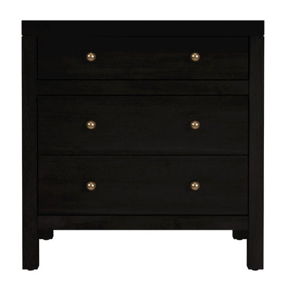 Nora 25 in. W Rectangular Wood 3 Drawer Nightstand, Coffee