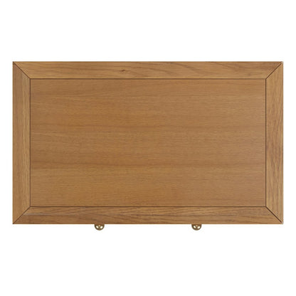 Nora 25 in. W Rectangular Wood 3 Drawer Nightstand, Natural