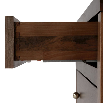 Nora 25 in. W Rectangular Wood 3 Drawer Nightstand, Medium Brown