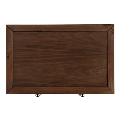 Nora 25 in. W Rectangular Wood 3 Drawer Nightstand, Medium Brown
