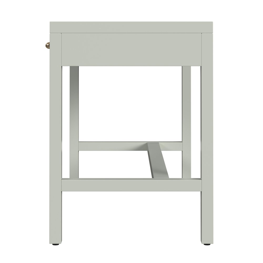 Nora 40 in. W Rectangular Wood 2 Drawer Writing Desk, Sage Green